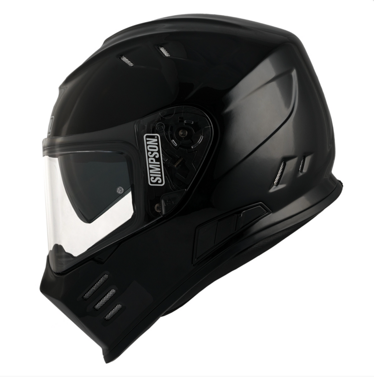 Simpson Matt Black Venom Full Face Helmet | Fat Skeleton UK