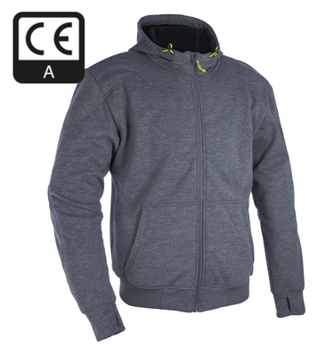 Aramid Lined Biker Riding Grey Super Hoodie by Oxford