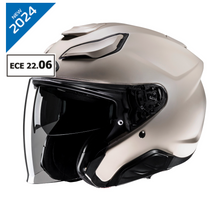 HJC F31 Sand Beige Twin Visor Open Face Helmet