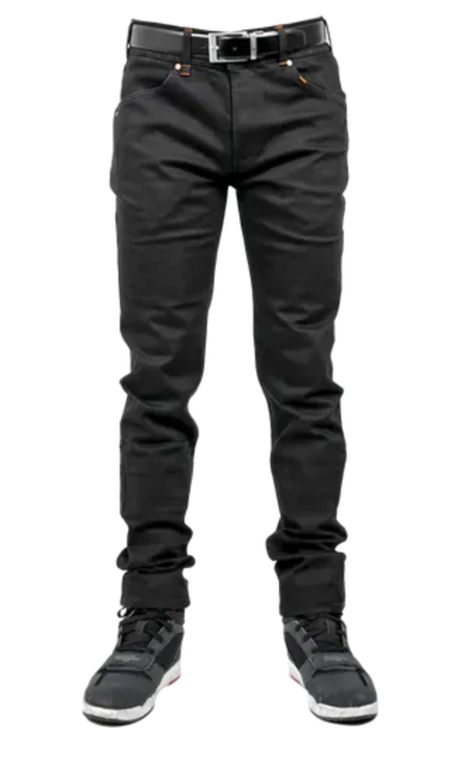 Bull It Mens Trojan AA Armoured Black Riding Jeans Straight Cut Fat Skeleton UK