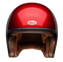 Bell Cruiser Candy Red TX501 open face motorcycle helmet with drop down visor