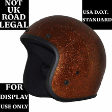 Root Beer Metalflake - Daytona Low Profile D.O.T. Open Face Helmet - NOT UK Road Legal