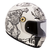 Merlin Revival Vintage Full Face Helmet - Versus Off White