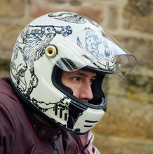 Merlin Revival Vintage Full Face Helmet - Versus Off White
