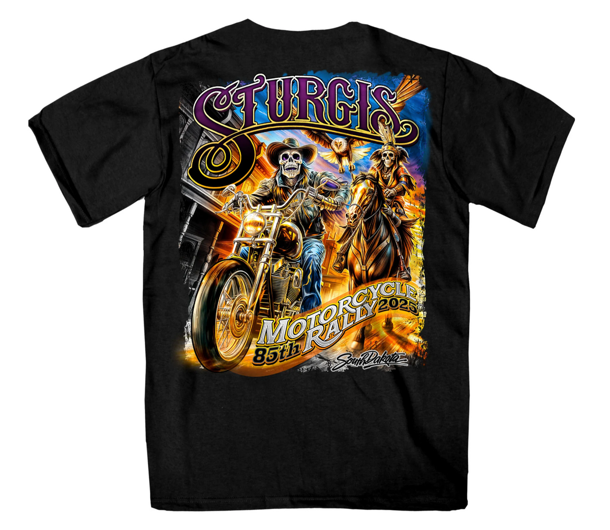 STURGIS BIKE WEEK 1989 Tシャツ Mサイズ Sturgis Bike Week 85th Anniversary Rally 2025 T Shirt– Fat Skeleton UK