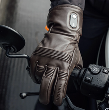 MERLIN Minworth II Heated Motorcycle Rider Brown Glove