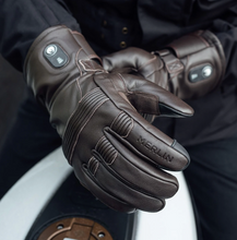 MERLIN Minworth II Heated Motorcycle Rider Brown Glove