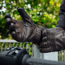 MERLIN Minworth II Heated Motorcycle Rider Brown Glove