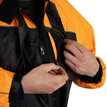 Rainseal One Piece Waterproof Biker Oversuit Black & Orange by Oxford