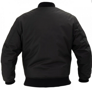 Kevlar lined Black Bomber Jacket with Elbow, Shoulder armour 7XL