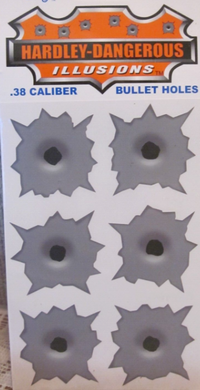 Hardley Dangerous Illusions 38 Caliber Bullet Holes -6 Pack