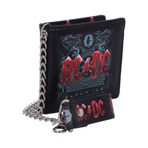 AC DC Black Ice Wallet with security chain