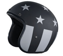 Stealth Captain America - Daytona Matt Low Profile D.O.T. Open Face Helmet - NOT UK Road Legal