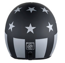 Stealth Captain America - Daytona Matt Low Profile D.O.T. Open Face Helmet - NOT UK Road Legal