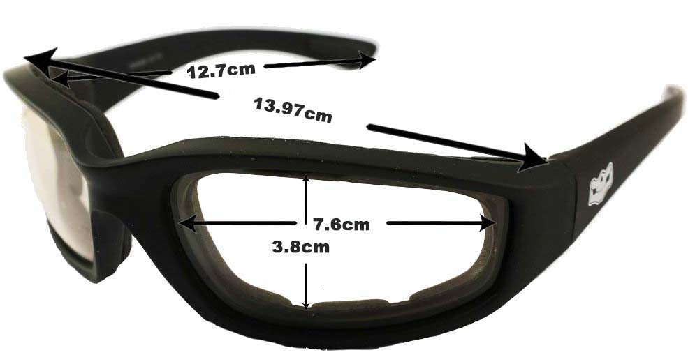 Birdz Heron Motorcycle Goggles - 2 Pack With Smoke & Yellow Lenses And Pouch