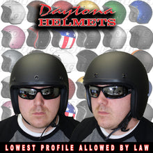 Matt Black - Daytona Low Profile D.O.T. Open Face Helmet, Open Face Helmets - Fat Skeleton UK