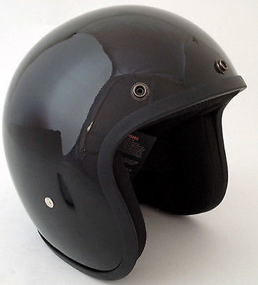 Gloss Black - Daytona Low Profile D.O.T. Open Face Helmet Gloss Black - Daytona Low Profile D.O.T. Open Face Helmet