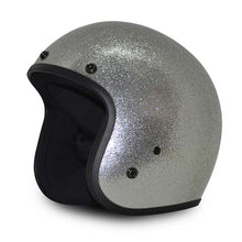 Silver Metalflake - Daytona Low Profile D.O.T. Open Face Helmet, Open Face Helmets - Fat Skeleton UK