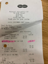 Prescription Eyewear Invoice