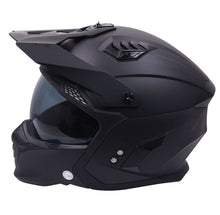 Stealth Fighter Multi Function Motorcycle Full & Open Face Helmet - Matt Black