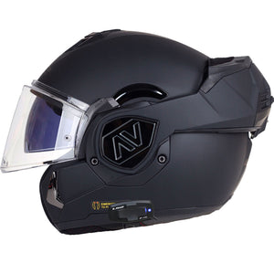 LS2 FF906 4X UCS ADVANT Matt Black Modular Flip Front Full / Open Face Motorcycle Helmet with Intercom