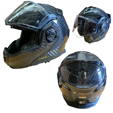 LS2 FF901 ADVANT X GLOSS FINISH Carbon Fibre Modular Flip Front Full / Open Face Motorcycle Helmet
