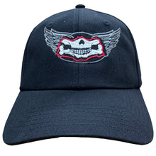 Fat Skeleton ™ Skull Jaw Wings logo Baseball Cap