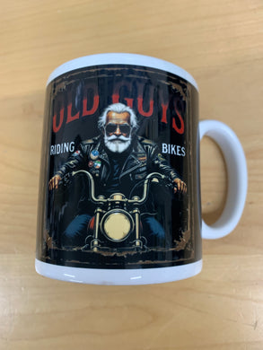 Sepia Old Guys Riding Bikes Mug