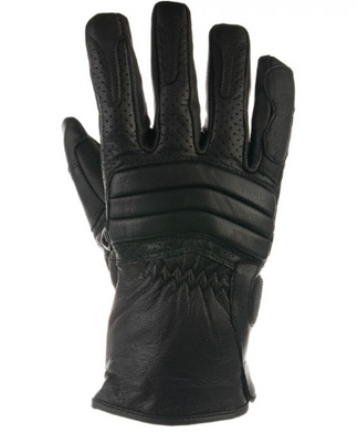 Ultimate Cruiser Black Leather Gloves by Bike It