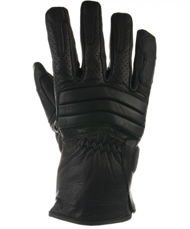 Ultimate Cruiser Black Leather Gloves by Bike It