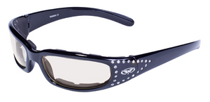 Ladies Marylyn 3 Foam padded Reactive Rider Glasses Clear to Dark