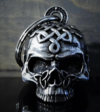 3D Celtic Skull Guardian Angel Bell