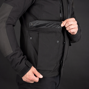 Barkston Waterproof Black Biker Jacket with Elbow & Shoulder armour by Oxford products