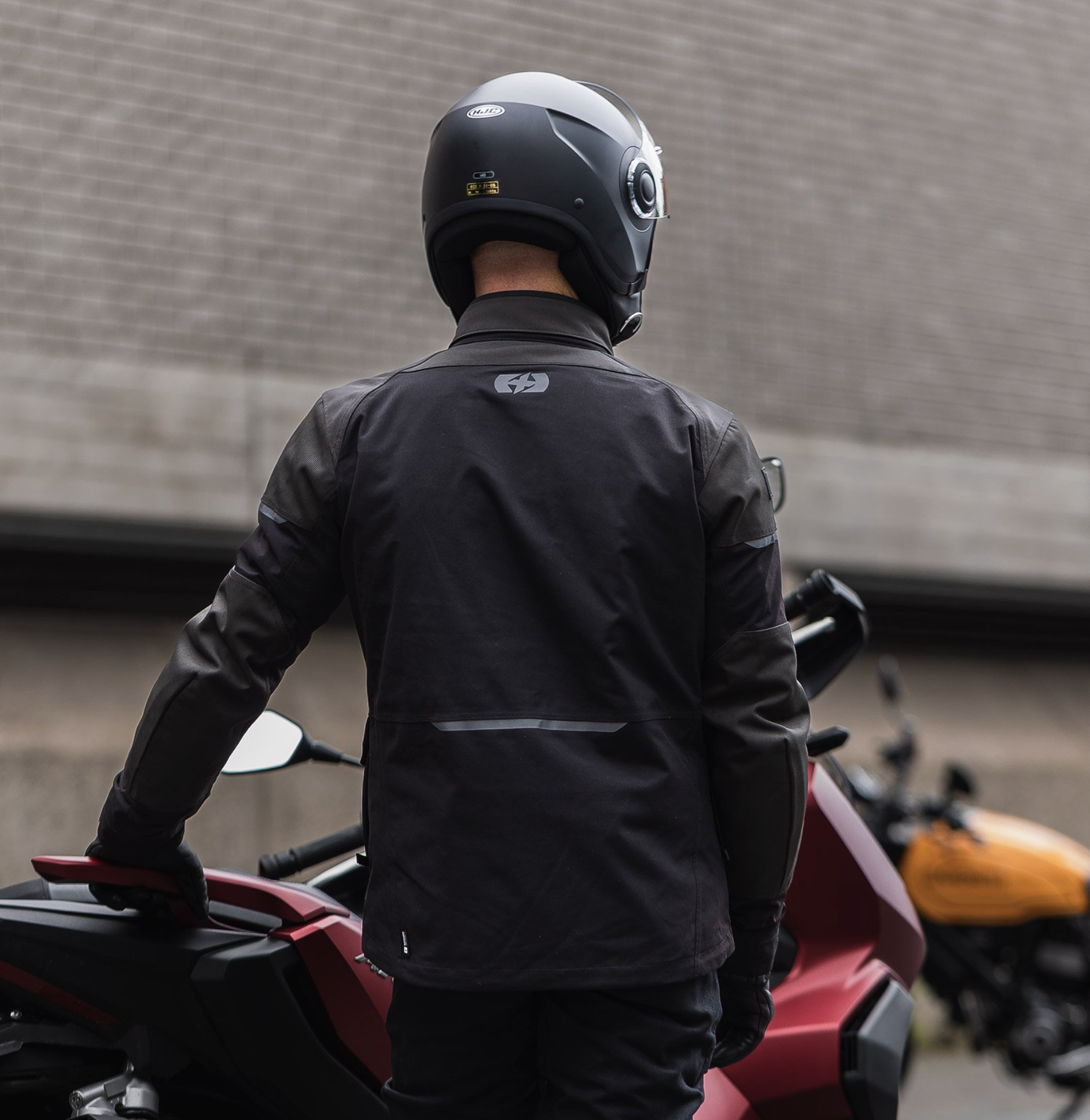 Barkston Waterproof Black Biker Jacket with Elbow Shoulder
