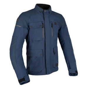 Barkston Waterproof Navy Blue Biker Jacket with Elbow & Shoulder armour by Oxford products