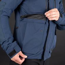 Barkston Waterproof Navy Blue Biker Jacket with Elbow & Shoulder armour by Oxford products