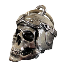 3D Grinning Biker Skull & Helmet Guardian Angel Bell