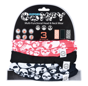 Oxford 'Comfy' Neck Tubes - 3 pack - Skulls