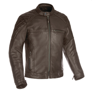 Route 73 2.0 Mens Brown Leather Biker Jacket by Oxford