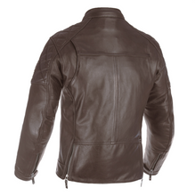 Route 73 2.0 Mens Brown Leather Biker Jacket by Oxford