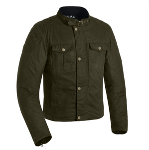 Holwell Mens Green Wax Biker Jacket by Oxford
