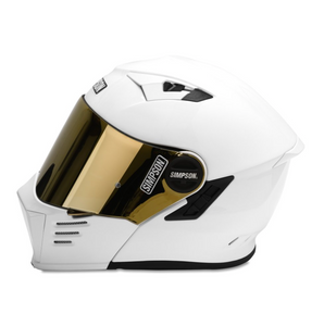 Simpson Gloss White Darksome Flip Front Helmet