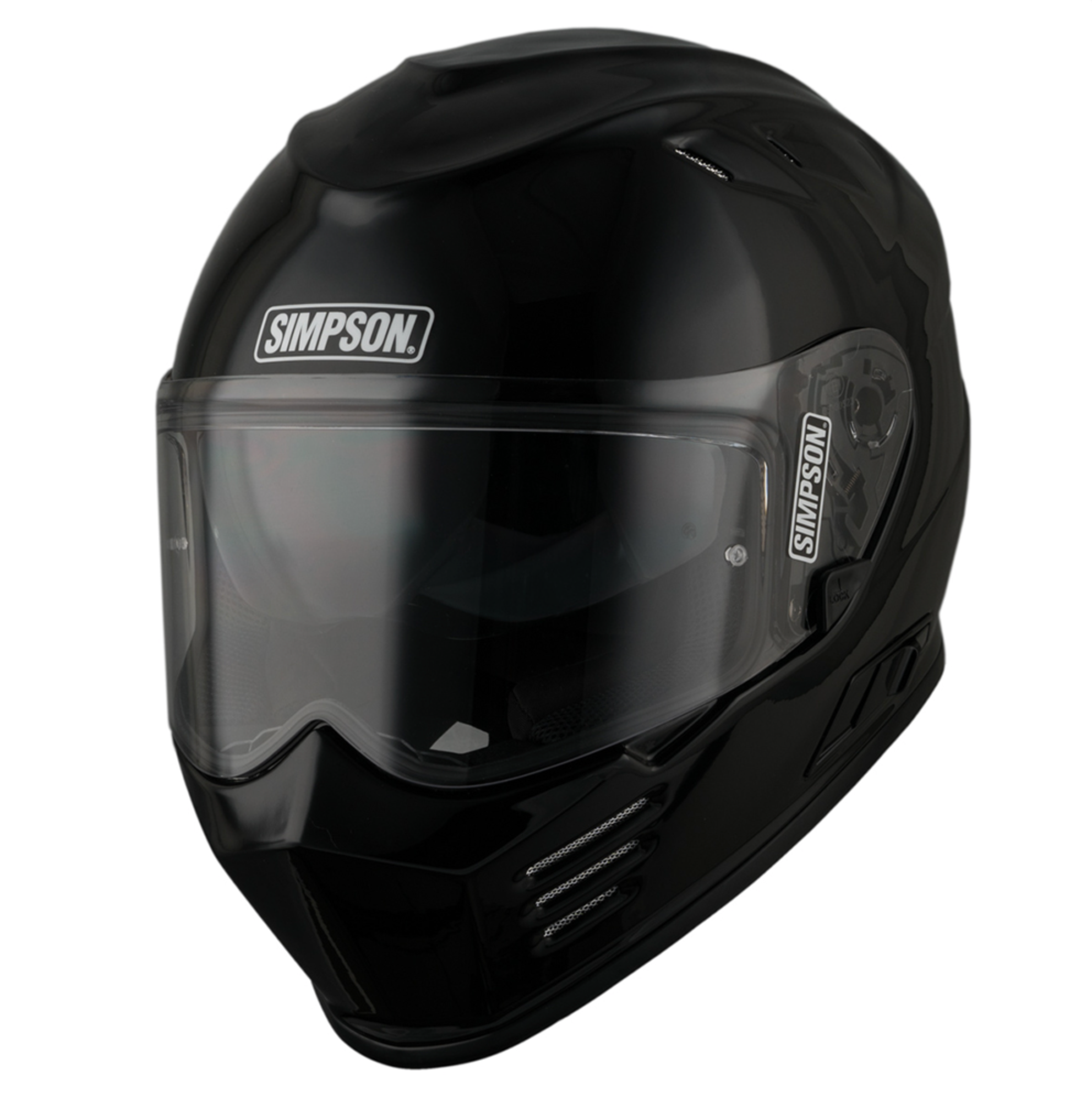 Simpson Matt Black Venom Full Face Helmet | Fat Skeleton UK