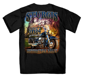 Sturgis Bike Week 84th Anniversary Rally 2024 Rushmore Harley Heritage T Shirt