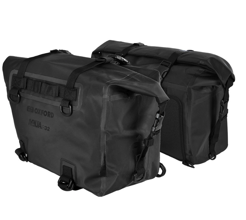 Oxford Aqua Waterproof Black Pannier Saddlebags P32