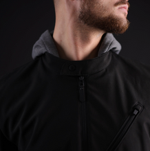 Stealth Street Biker Black Jacket with Elbow & Shoulder armour Faringdon by Oxford