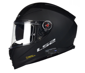 LS2 FF811 Vector II Matt Black Full Face Helmet with factory fitted Cardo intercom
