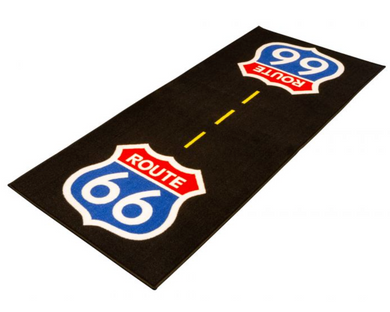 Route 66 Biker Motorcycle Garage Mat.