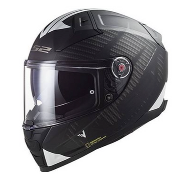 LS2 FF811 Vector II Splitter Black - White Full Face Helmet
