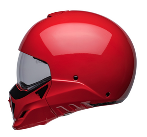 Bell Broozer Helmet Full / Open Face Duplet Red Cruiser Helmet plus freebie bundle